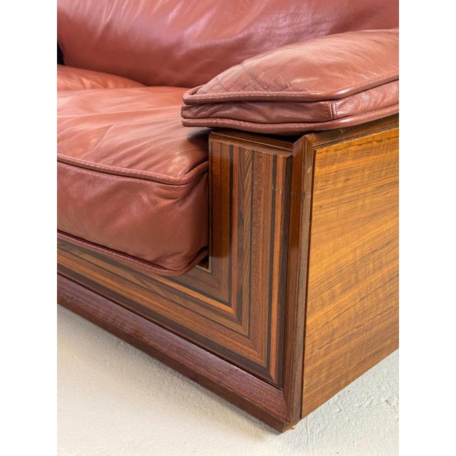 Wood Paganini Sofa and Armchair from Luciano Frigerio, 1970s, Set of 2 For Sale - Image 7 of 9