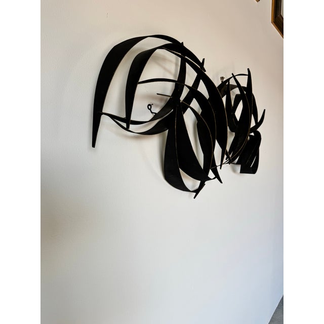 A dynamic and rare 1993 vintage wall sculpture by iconic Curtis Jere, known for their influential mid-century and...