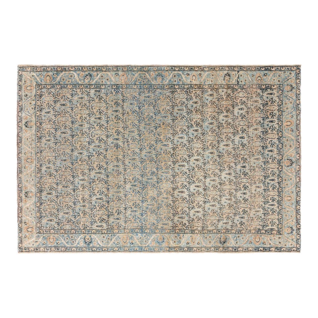 Authentic Persian Kirman Handmade Wool Rug For Sale