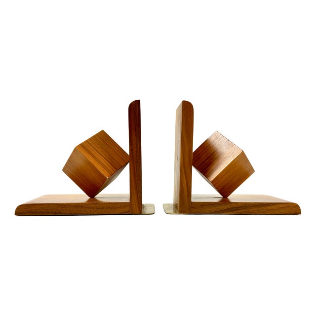 Mid-Century Modern Cube Bookends from Nassauer Kunstgewerbe, 1960s, Set of 2 For Sale