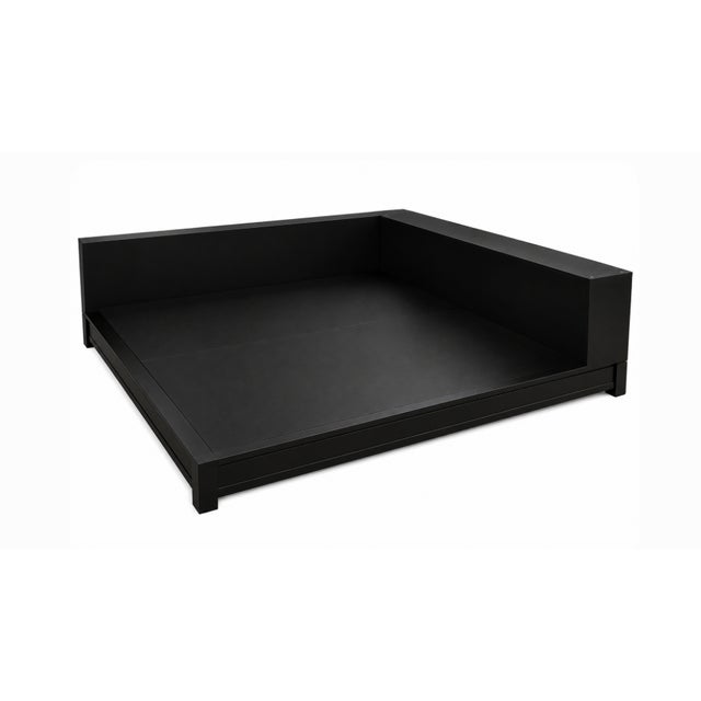 Pottery Barn teen platform bed with attached cabinets for storage. Cabinets include to open shelving units and closed...