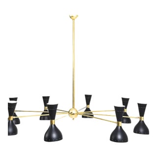 Variant 1960 Stilnovo Style Italian Diabolo Chandelier For Sale