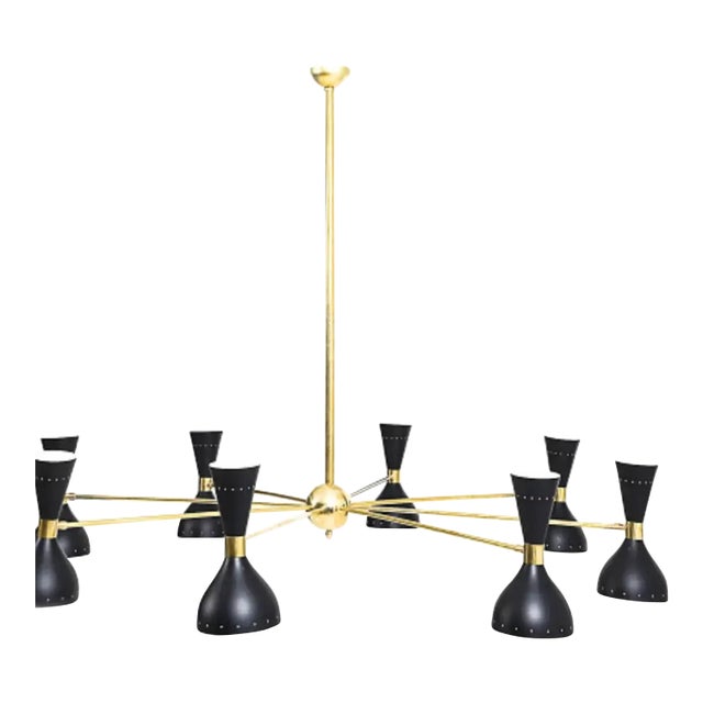 Variant 1960 Stilnovo Style Italian Diabolo Chandelier For Sale