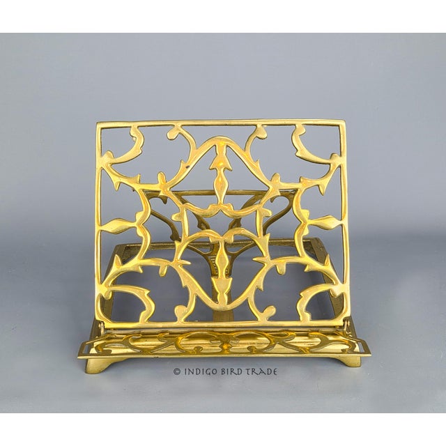 Large Vintage Brass Folding Book Stand This beautiful brass stand will be ideal for displaying a book or keeping a recipe...