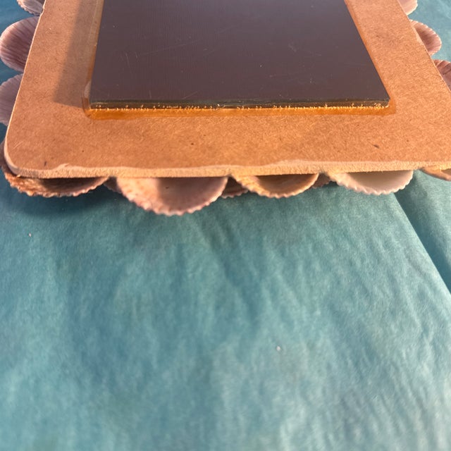Handmade Scallop Seashell Square Mirror For Sale - Image 4 of 4