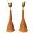 Vintage Teak and Brass Candleholders For Sale