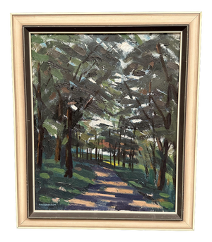Ingvar Walterström, Forest Road III, 1960s, Oil on Canvas, Framed