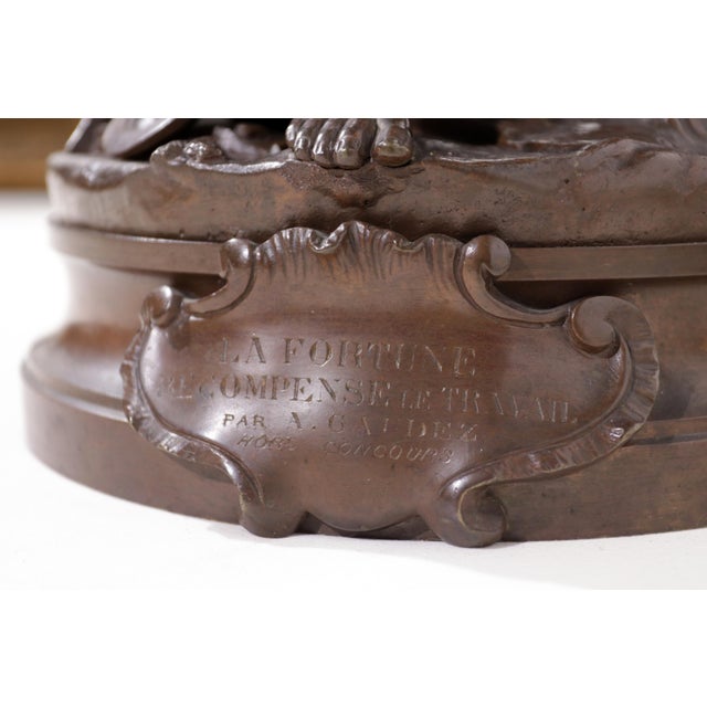Adrien-Etienne Gaudez, Fortune Rewards Work, 1885, Bronze For Sale - Image 3 of 18