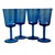 Villeroy & Boch Late 20th Century Villeroy & Boch Conga White Swirl Cobalt Crystal Wine Goblets Set of 4 For Sale - Image 4 of 13