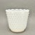 Vintage White Milk Glass “Dot and Dash” Hobnail Planter With Scalloped Rim For Sale - Image 4 of 9