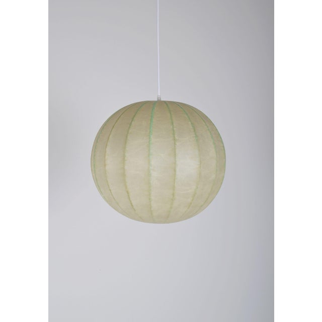 Mid-Century Modern Vintage Cocoon Pendant Lamp attributed to Goldkant Leuchten, 1960s For Sale - Image 3 of 7