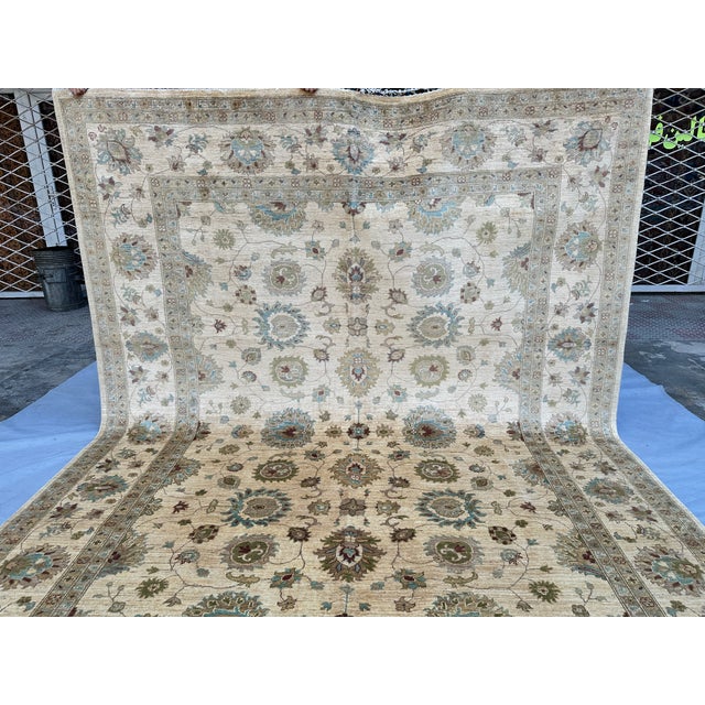 Hand-Knotted Oushak Style Wool Area Rug - 8'1" X 10'0" For Sale - Image 6 of 15