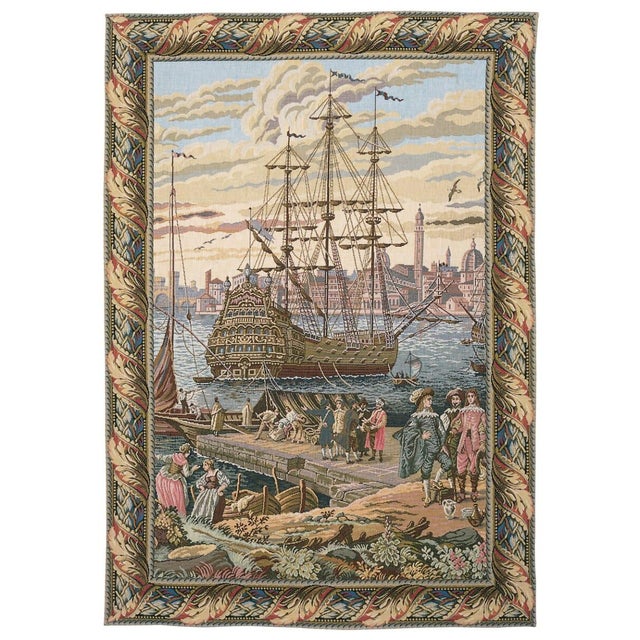 This tapestry is fully lined incorporating a sleeve along the top for hanging with a Hines hanging rod. Alternatively,...