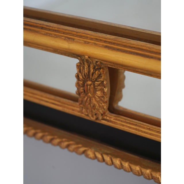 Carvers' Guild Carvers Guild Rectangular Black & Gold Regency Mirror For Sale - Image 4 of 10