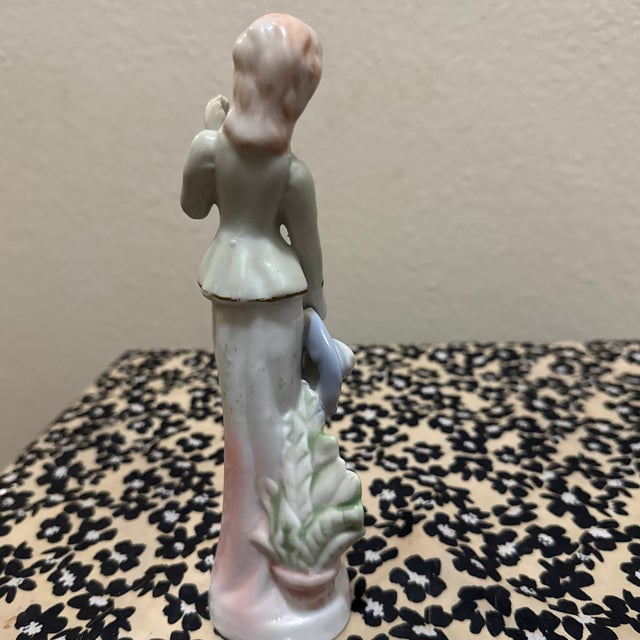 1960s Vintage Porcelain Elegant Lady Figurine – Victorian Style With Hat & Suit For Sale - Image 5 of 8