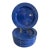 Vintage Emile Henry France Cobalt Blue Ribbed Salad Plates, Set of 11 For Sale