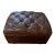 Vintage Berkshire Leather Tufted Ottoman From Restoration Hardware’s Retired Collection (2 Available) For Sale