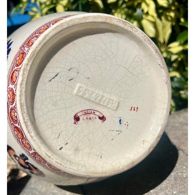 Antique S F & Co Indian Pattern Pitcher/Wash Basin Set For Sale - Image 12 of 12