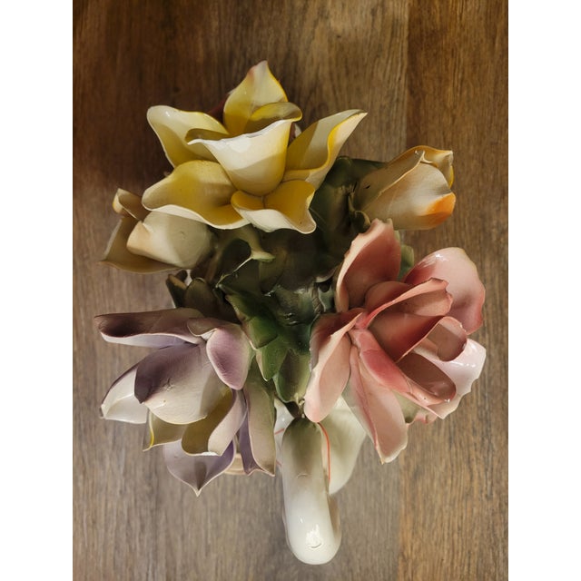Vintage Capodimonte Porcelain Swan Floral Centerpiece Made in Italy W/ Original Tag For Sale In Louisville - Image 6 of 8