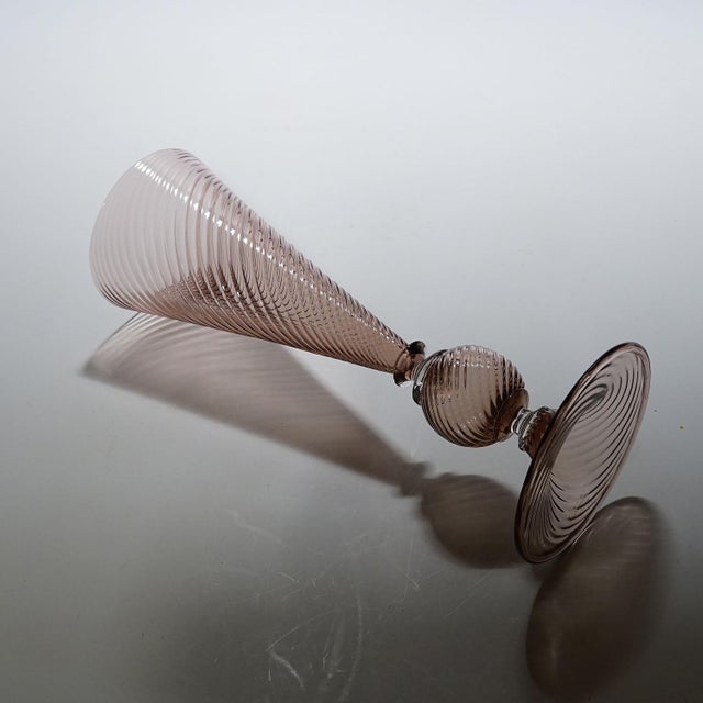 Venini Vetro Soffiato Glass Vase, Venini Murano Ca. 1950s For Sale - Image 4 of 8