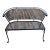 Mid-Century Woodard Wrought Iron Mesh Patio Loveseat Settee For Sale