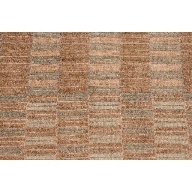 Textile Boho Chic Gabbeh Brown/Beige Wool Rug - 10'0'' X 13'4'' For Sale - Image 7 of 10