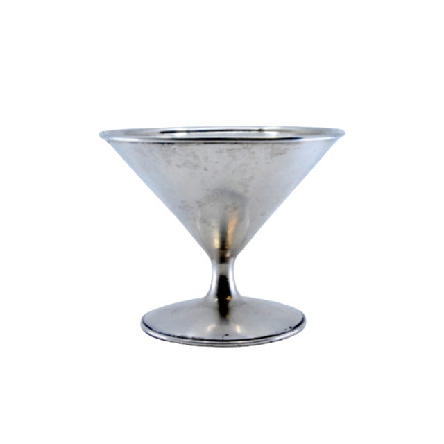 Silver Plain Silver Ice Cream Bowl with Frieze Base For Sale - Image 8 of 8