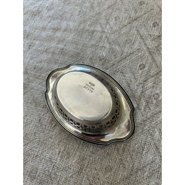 Metal 1950s Gorham Sterling Silver Reticulated Nut Dishes- Set of 3 For Sale - Image 7 of 9