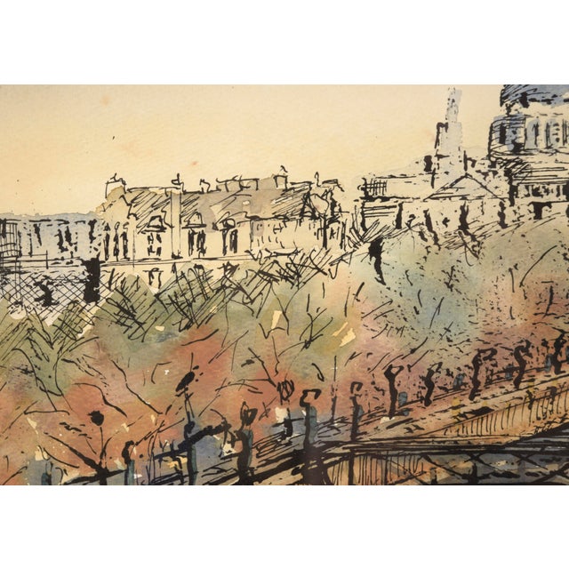 1920s "San Anton Palace Malta" Early 20th Cent. Garden and Fountain Watercolor by Nicholas Krasnoff For Sale - Image 5 of 9