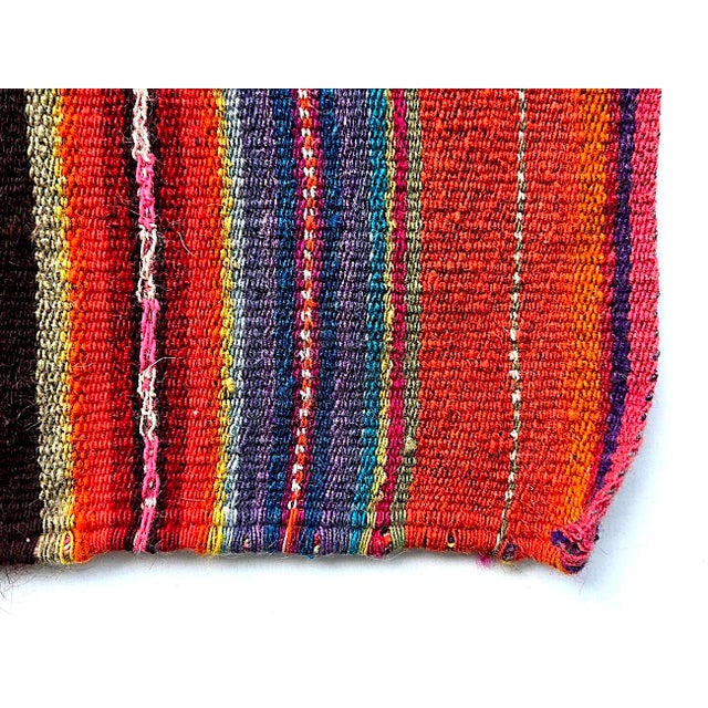 Vintage Peruvian Aguayo Manta Textile/Saddle Blanket For Sale - Image 12 of 13