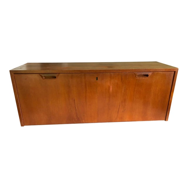 Vintage Mid-Century Danish Floating Teak Desk by Sven Ellekaer. For Raymor Omnibus. For Sale