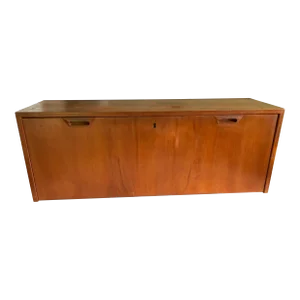 Vintage Mid-Century Danish Floating Teak Desk by Sven Ellekaer. For Raymor Omnibus.