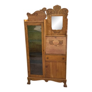 Late 19th Century Antique Oak Side by Side For Sale