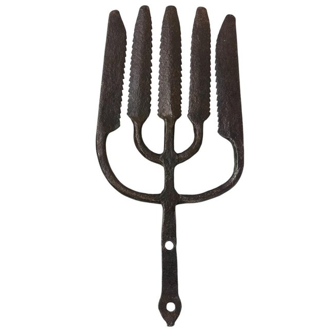 Antique Eel Fishing Spears in Wrought Iron, 1890s, Set of 5 For Sale - Image 4 of 7
