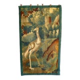 French Aubusson Verdure Showing a Bird, Circa 1700 For Sale