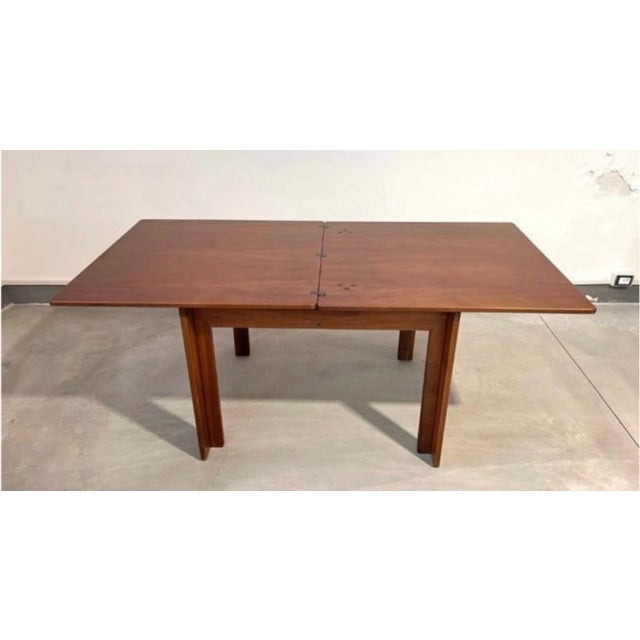 Brown Extendable Dining Table by Afra and Tobia Scarpa and Produced by Cassina, Italy, Late 1960s For Sale - Image 8 of 10