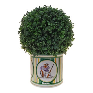 Este Ceramiche for Tiffany Cachepot Large Hand Painted Italian Ceramic Planter For Sale