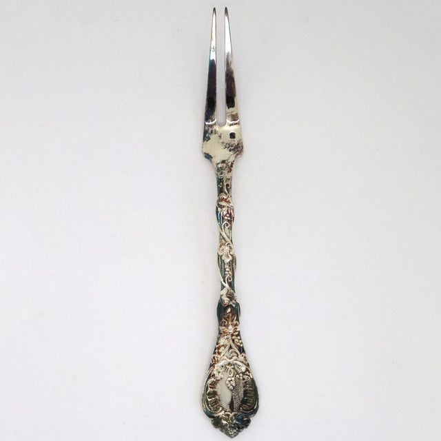 Early 21st Century French Odiot Demidoff .950 Sterling Silver Snail Fork For Sale - Image 5 of 7