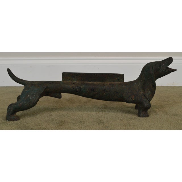 Cast Iron Antique Dachshund Dog Boot Scraper Chairish