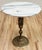 French Vintage French Style Round Marble Top Brass Filigree Side Table For Sale - Image 3 of 6