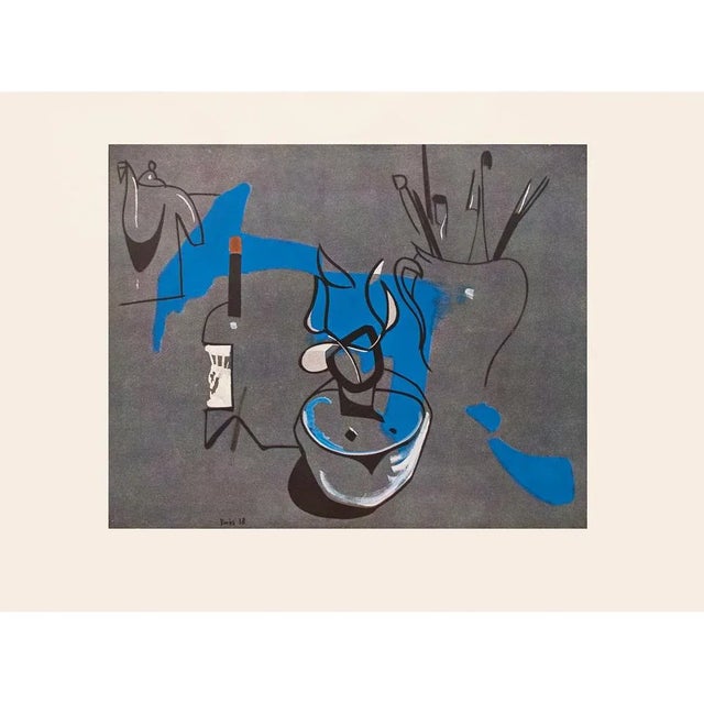 1947 After Francisco Bores, "Still Life" First Edition Period Parisian Offset Lithograph For Sale - Image 9 of 9