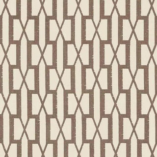 Schumacher X Veere Grenney Belvedere Fabric in Berber Brown For Sale