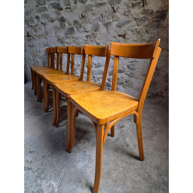 Vintage Baumann Bistro Chairs, France, 1950s, Set of 6 For Sale - Image 11 of 18