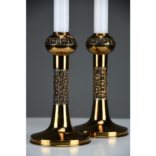 1960s Scandinavian Modern Copper Pitsi Candlesticks by Pentti Sarpaneva for Turun Hopea, Finland, 1960s, Set of 2 For Sale - Image 5 of 15