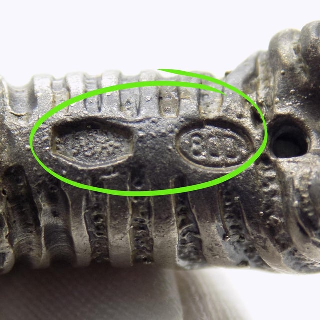 Metal Vintage Italian Handmade Genuine Silver Detailed Zebra Figurine Sculpture For Sale - Image 7 of 9