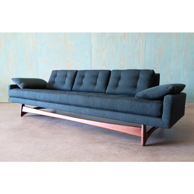 Wood 1960s Adrian Pearsall for Craft Associates Gondola Sofa Mid Century Modern For Sale - Image 7 of 18