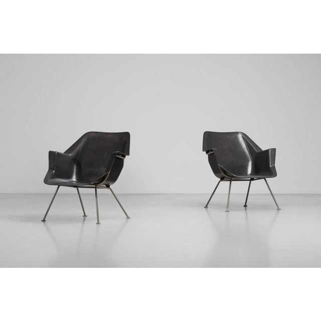 Model 416 Armchairs by Wim Rietveld and Andre Cordemeyer for Gispen, 1957, Set of 2 For Sale - Image 9 of 18
