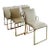 Giovanni Offredi for Saporiti 1970's Set of 6 Dining Chairs in Chrome With Vacchetta Leather in Sand For Sale