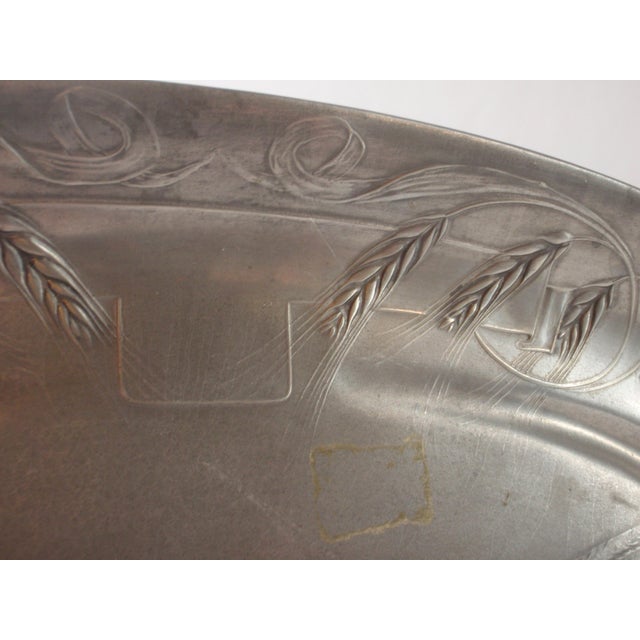 Large Vintage Pewter Meat Platter With Pheasants by Kayser & Sohn Foundry For Sale In Wichita - Image 6 of 10