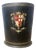Vintage Brown Leather Oval Waste Bin W/Royal Coat of Arms For Sale